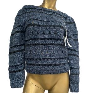 NWT Hand-Knitted Vintage r.g. arnold Acrylic blend open weave knit Sweater, M